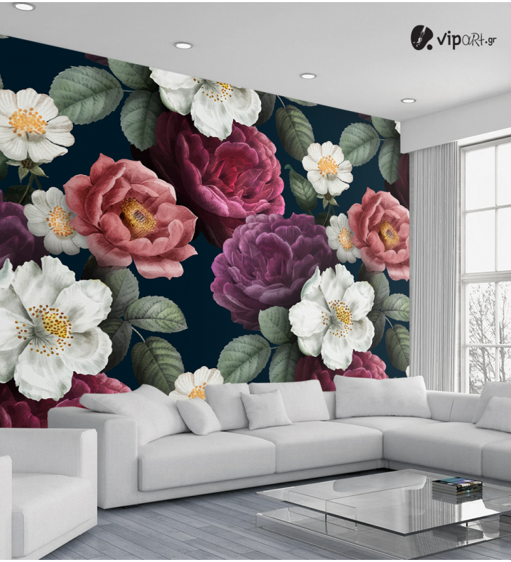Αυτοκόλλητη Ταπετσαρία Τοίχου 3d : Cute Floral