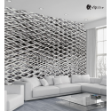 Αυτοκόλλητη Ταπετσαρία Τοίχου 3d : Wire Silver