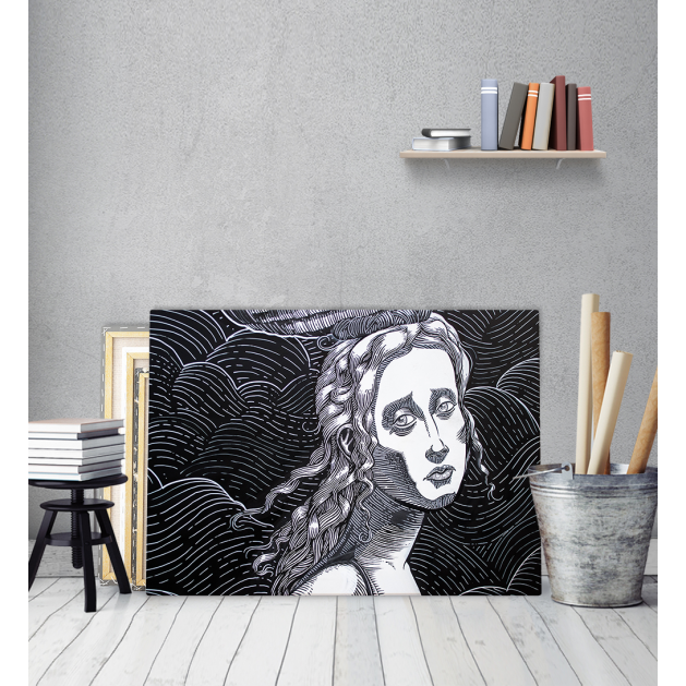 Πίνακας σε Καμβά : woman illustration painting