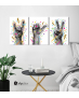 Σύνθεση Με Πίνακες Καμβάδες 60x40 - 3 Τεμάχια - Hand Art