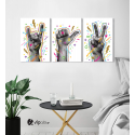 Σύνθεση Με Πίνακες Καμβάδες 60x40 - 3 Τεμάχια - Hand Art