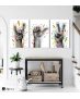 Σύνθεση Με Πίνακες Καμβάδες 60x40 - 3 Τεμάχια - Hand Art