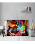 Πίνακας σε Καμβά : Paint faces abstract