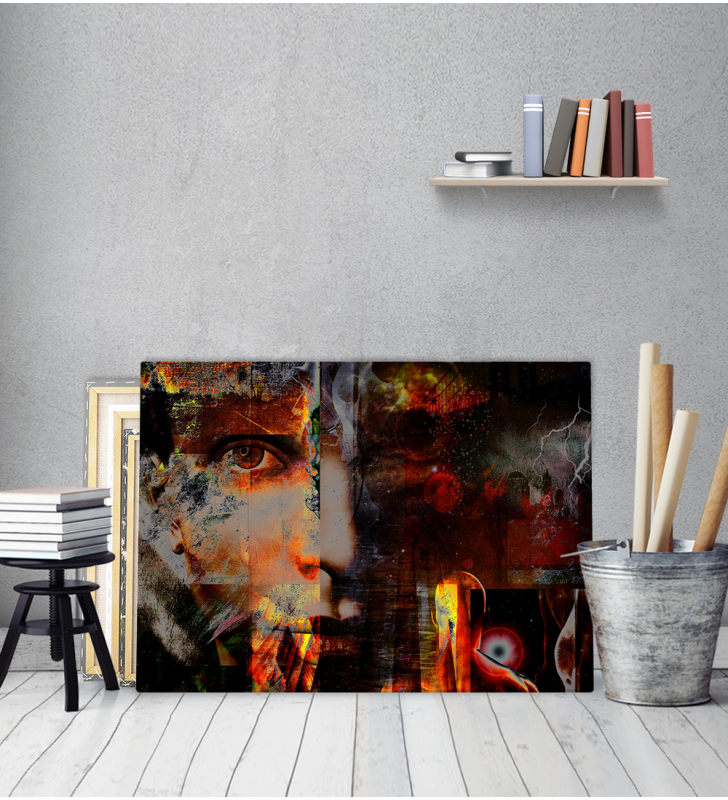 Πίνακας σε Καμβά : Abstract Face Art