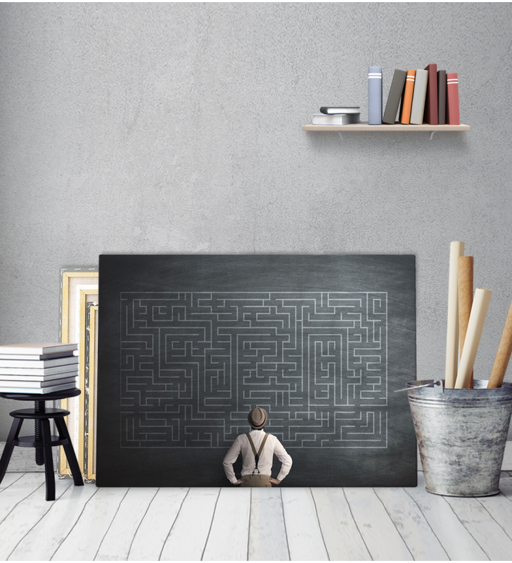 Πίνακας σε Καμβά : surrealistic maze art