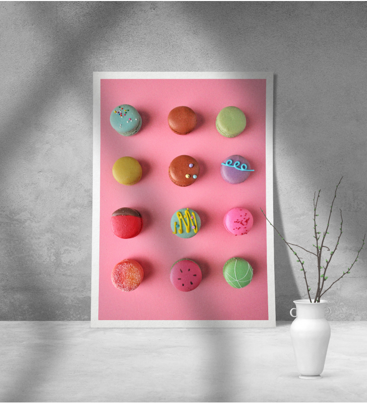 Εκτύπωση σε Αφίσα Χαρτί Colorful Macarons