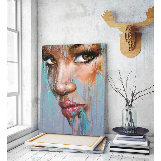 Πίνακας σε Καμβά : Abstract Woman Face