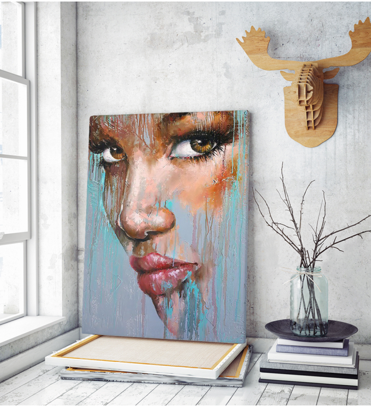 Πίνακας σε Καμβά : Abstract Woman Face