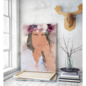 Πίνακας σε Καμβά : Floral Watercolor Lady