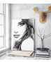 Πίνακας σε Καμβά : Abstract Woman Portrait Watercolor