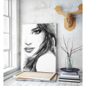 Πίνακας σε Καμβά : Abstract Woman Portrait Watercolor