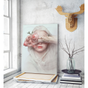 Πίνακας σε Καμβά : Lady With Flowers