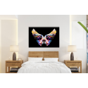 Πίνακας σε Καμβά : Abstract Colorful Wings - Faces
