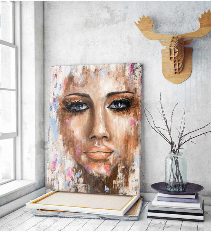 Πίνακας σε Καμβά : Woman Portrait Painting