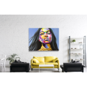 Πίνακας σε Καμβά : Abstract Colorful Woman Portrait