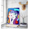 Πίνακας σε Καμβά :  cubism colorful painting