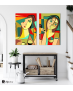 Σύνθεση με πίνακες Καμβάδες : Cubism Art - 2 Τεμάχια 70x50