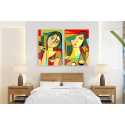 Σύνθεση με πίνακες Καμβάδες : Cubism Art - 2 Τεμάχια 70x50
