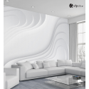Αυτοκόλλητη Ταπετσαρία Τοίχου 3d : white minimal