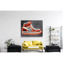 Πίνακας σε Καμβά :Jordan Sneaker Neon Art
