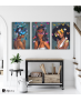 Σύνθεση Με Πίνακες Καμβάδες 60x40 - 3 Τεμάχια -  Portraits Butterfly art