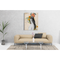 Πίνακας σε Καμβά : Nude Tone Woman Canvas with Flowers