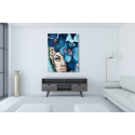 Πίνακας σε Καμβά : Blue Orchid Woman Portrait
