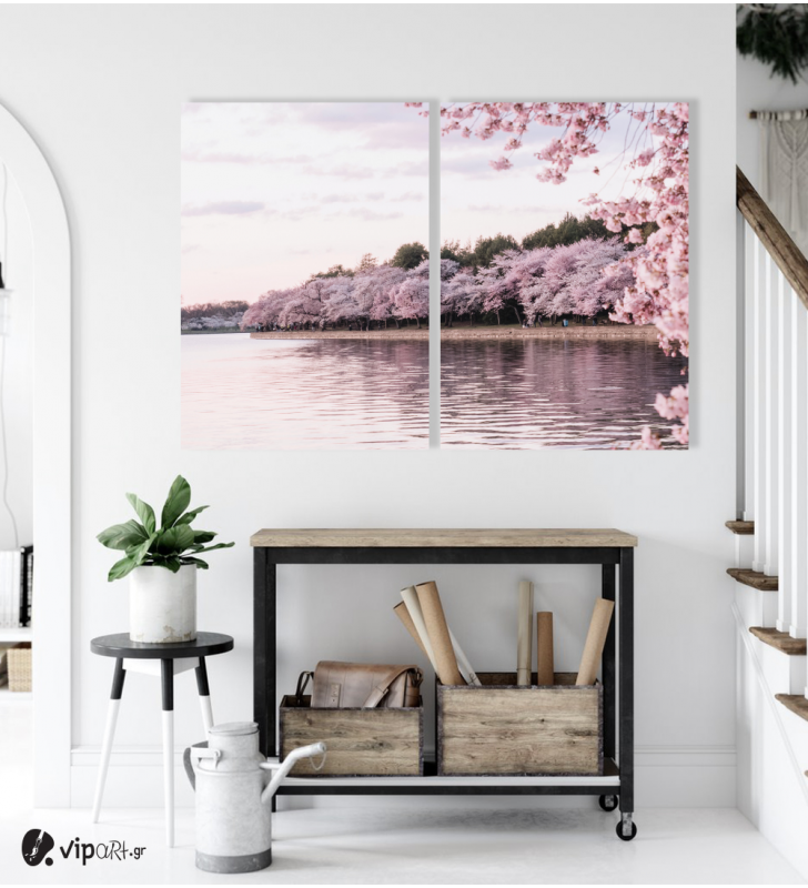 Σύνθεση με πίνακες Καμβάδες : Blossom Tree  - 2 Τεμάχια 70x50