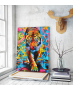 Πίνακας σε Καμβά : Colorful Tiger Art