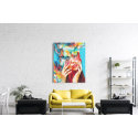 Πίνακας σε Καμβά : Colorful Lady Portrait