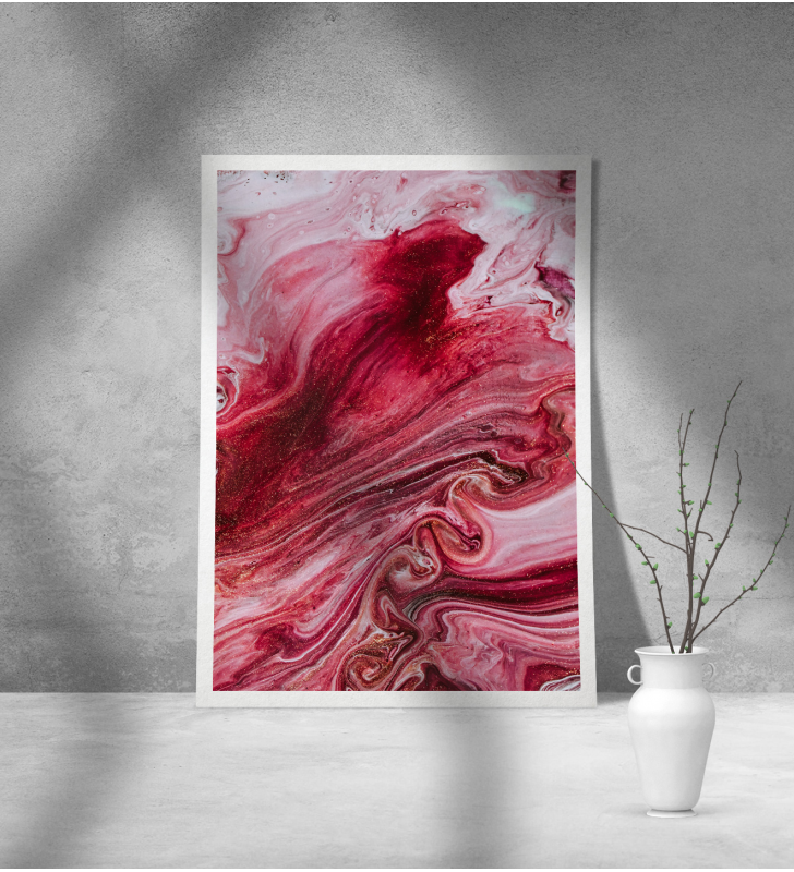 Εκτύπωση σε Αφίσα Χαρτί Abstract Pink 02