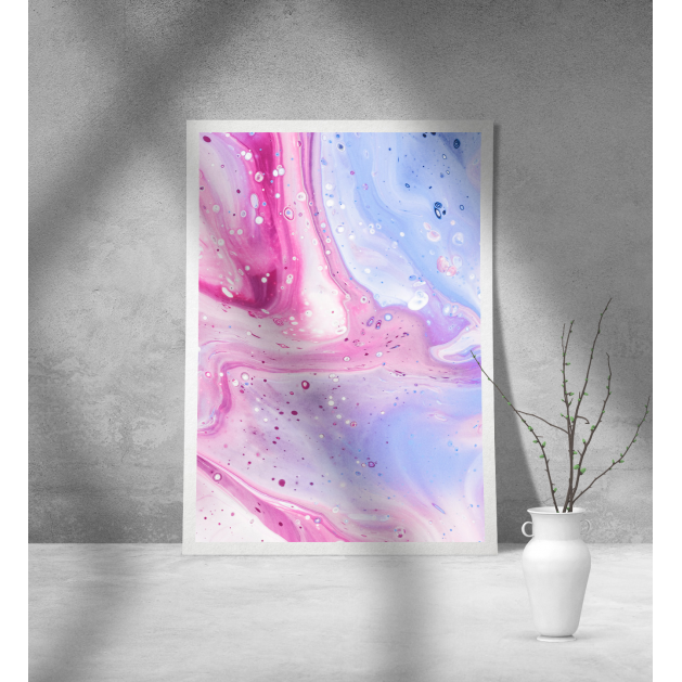 Εκτύπωση σε Αφίσα Χαρτί Abstract Pink Mauve Wave