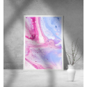 Εκτύπωση σε Αφίσα Χαρτί Abstract Pink Mauve Wave