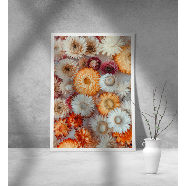 Εκτύπωση σε Αφίσα Χαρτί White and Orange Flowers