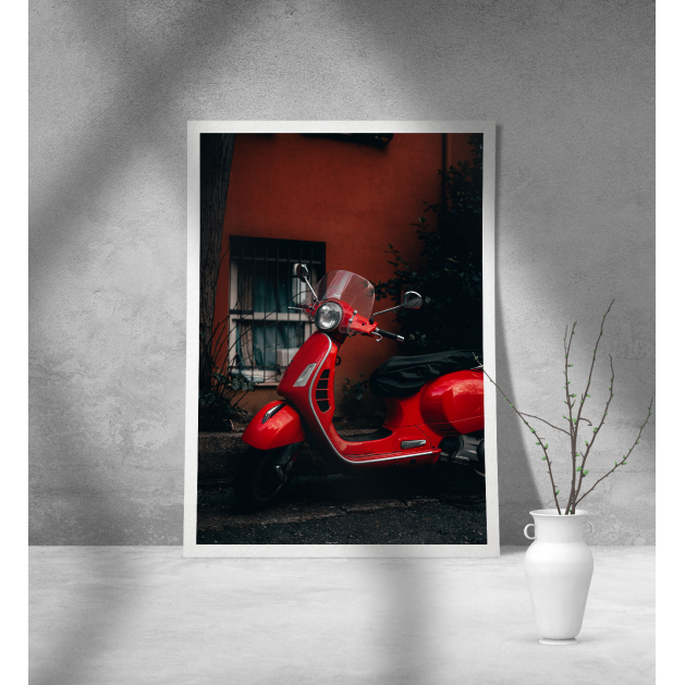 Εκτύπωση σε Αφίσα Χαρτί Red Vespa