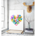 Πίνακας σε Καμβά : Colorful Hand Heart