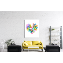 Πίνακας σε Καμβά : Colorful Hand Heart