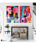 Σύνθεση με πίνακες Καμβάδες : Colorful Abstract Canvas  - 2 Τεμάχια 70x50