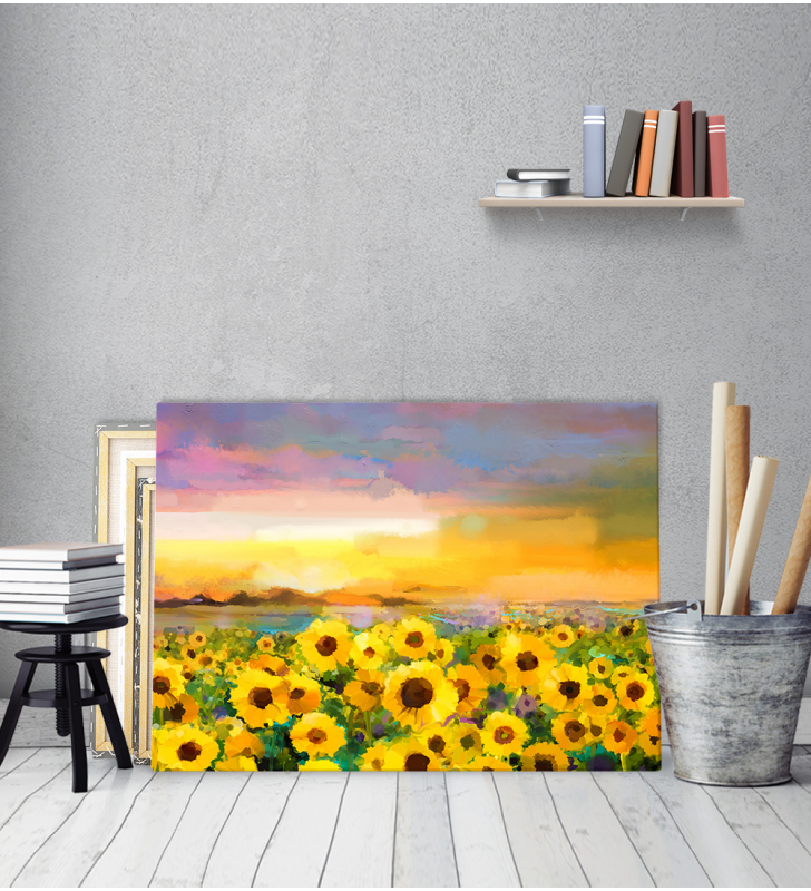 Πίνακας σε Καμβά : Sun Flowers Painting