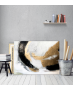 Πίνακας σε Καμβά : Abstract Art White-Black-Gold