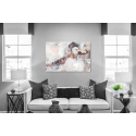 Πίνακας σε Καμβά :Abstract Marble with Pink Gold