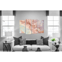 Πίνακας Καμβάς Τετράπτυχος Abstract Pink-Blue-Purple Tone Marble