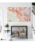 Μοντέρνος Τρίπτυχος Καμβάς Abstract Pink-Blue-Purple Tone Marble