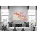 Μοντέρνος Τρίπτυχος Καμβάς Abstract Pink-Blue-Purple Tone Marble