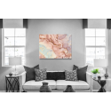 Πίνακας σε Καμβά : Abstract Pink-Blue-Purple Tone Marble
