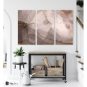 Μοντέρνος Τρίπτυχος Καμβάς Alcohol Ink Abstract Art
