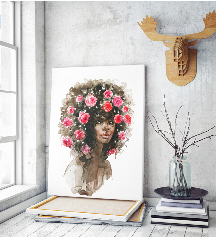 Πίνακας σε Καμβά : Cute Lady Portrait