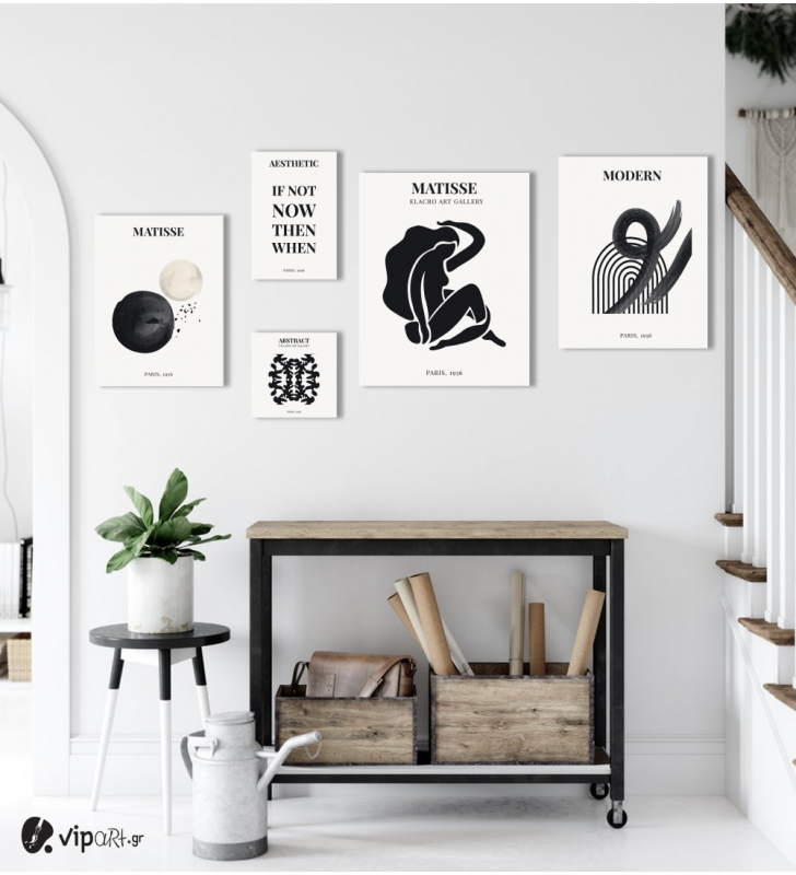 Σύνθεση Με Πίνακες Καμβάδες 95x75- 5 Τεμάχια - Paris Art