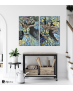 Σύνθεση με πίνακες Καμβάδες :African Tropical Portraits With Blue And Green Tones - 2 Τεμάχια 70x50