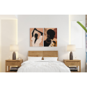 Σύνθεση με πίνακες Καμβάδες :African Nude Tone Figures - 2 Τεμάχια 70x50